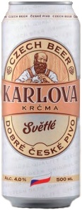 Пиво Карлова Крчма Светлый светлое пастер. фильтр. ж/б 0,5 л. 4%