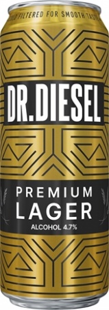 Пиво Доктор Дизель Премиум Лагер светлое  пастер. ж/б 0,43 л. 4,7%