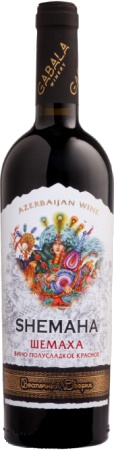 Вино ординарное полусладкое красное "ШЕМАХА" серия "Восточный дворик" 0,75 л. 12%